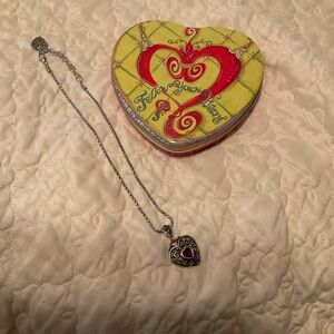 Brighton Heart Pendant Silver Necklace